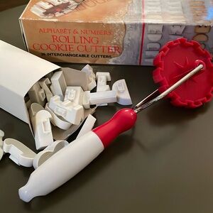 Rolling Cookie Cutter-Alphabet & Numbers, Vintage and Never Used